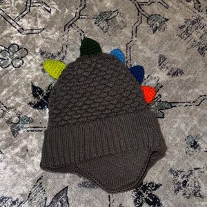 Dinosaur-Themed Kids Hat with Colorful Spikes